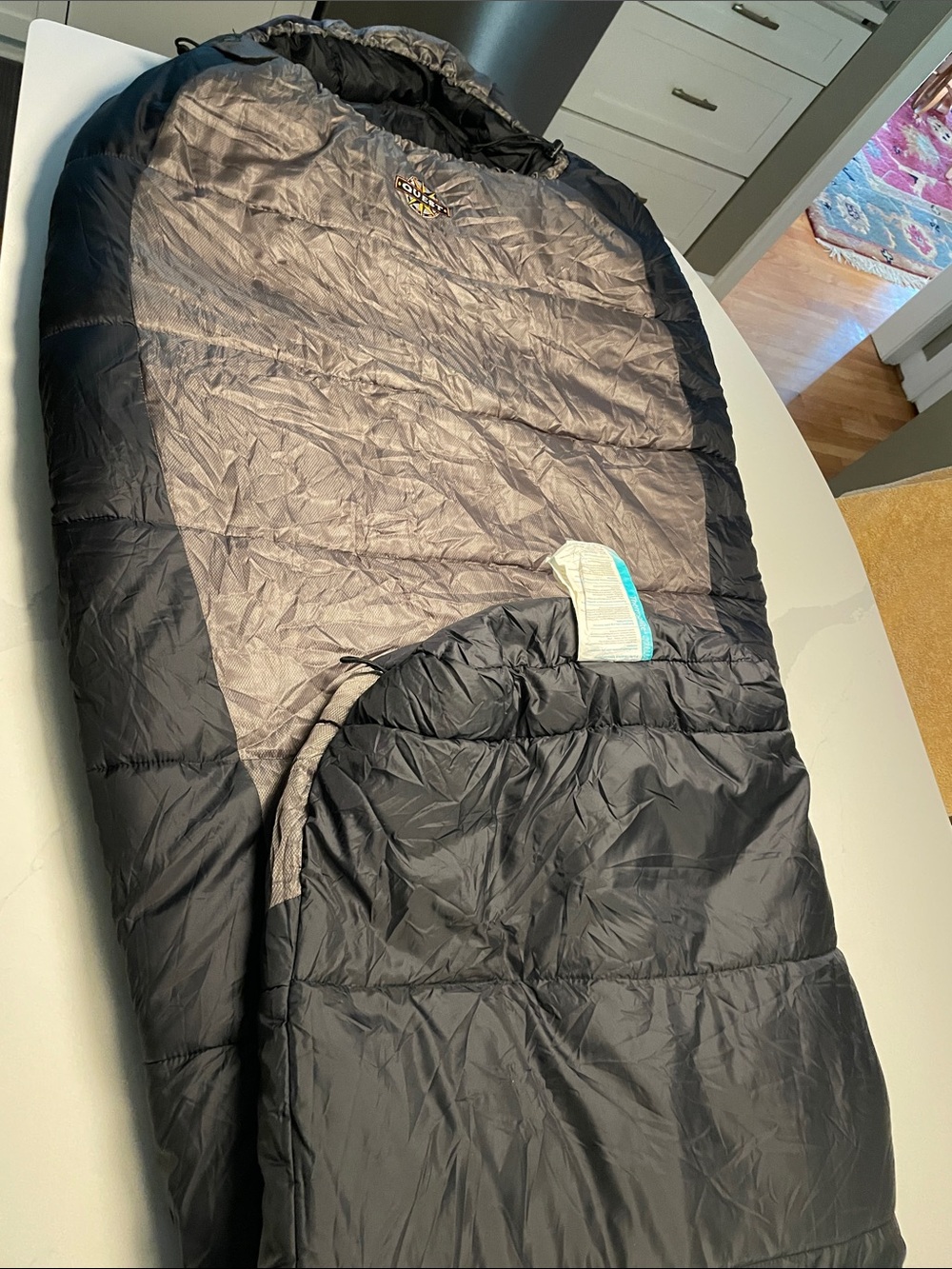 Quest Mummy Sleeping Bag Olive Green and Black camping outdoors